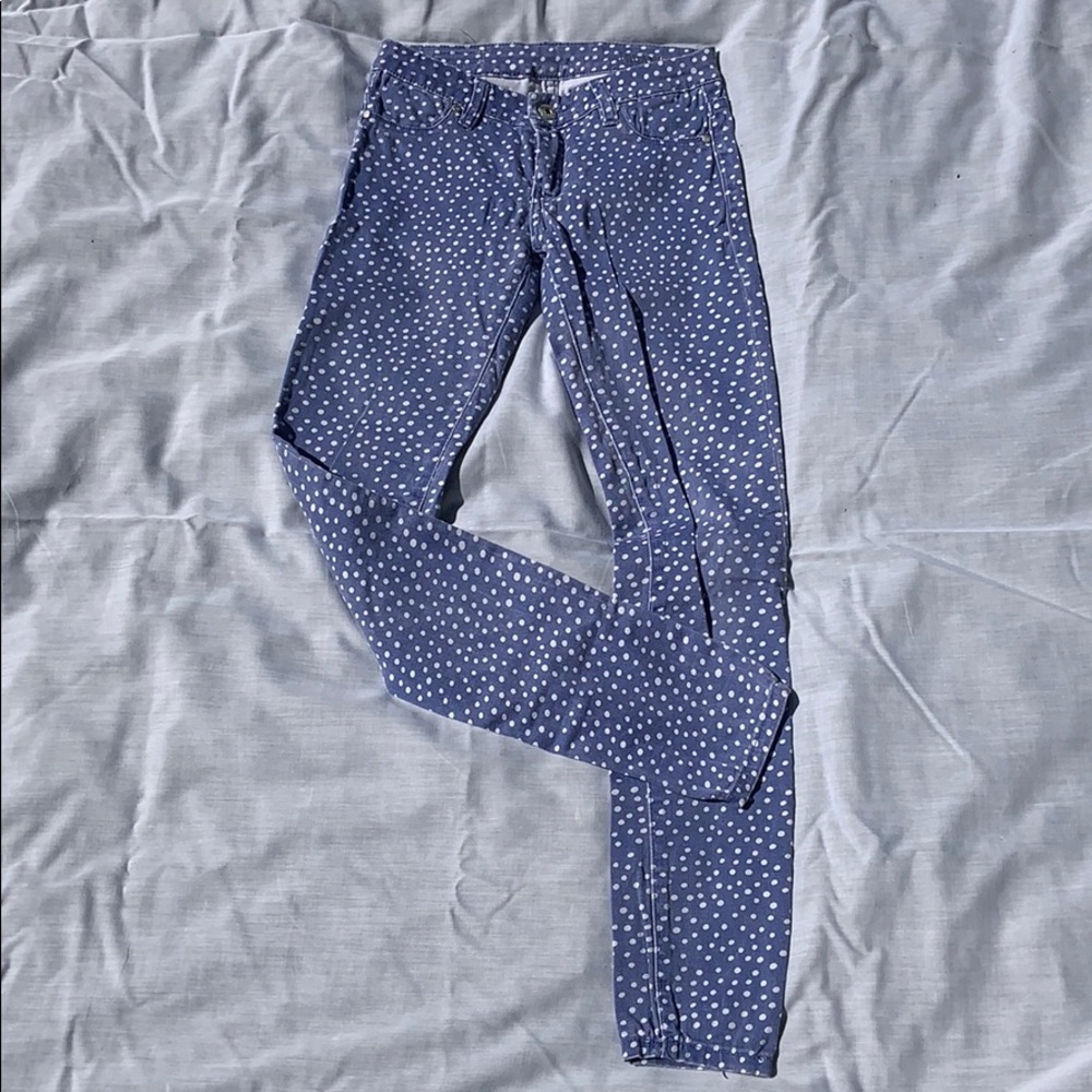 Polka dot denim
